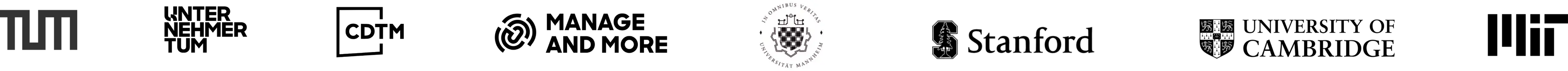 TU München, UnternehmerTUM, CDTM, Manage and More, Universität Mannheim, Stanford, Cambridge, MIT