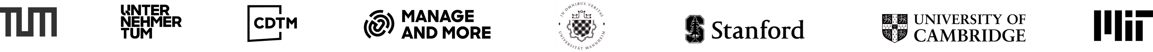 TU München, UnternehmerTUM, CDTM, Manage and More, Universität Mannheim, Stanford, Cambridge, MIT